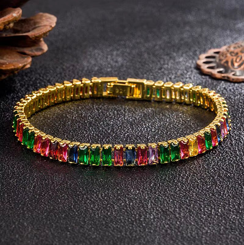Pure Silver of 17.5-18CM Tennis Bracelet Jewelry 2-4Mm 5A CZ Eternal Gift for Wife Stunning Real 925 Jewellery