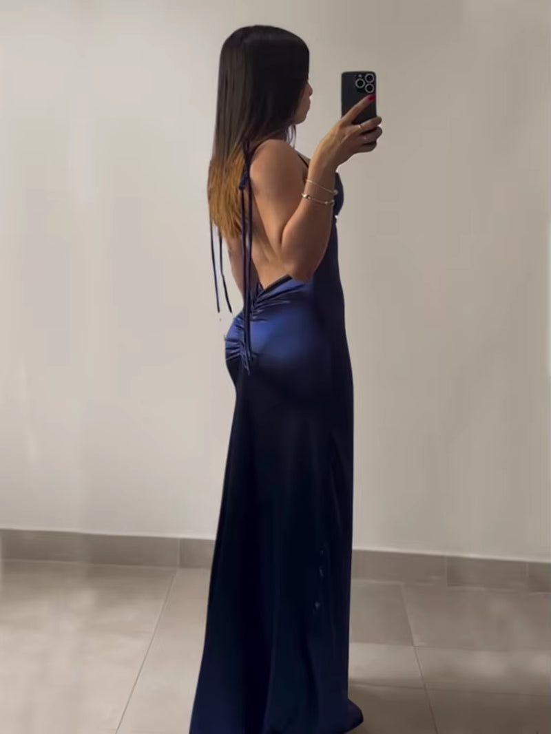 2024 Europe and the United States Explosive New Cross-Border Dress Summer Senior Sense Y2K Sexy Halter Spice Girl Dress
