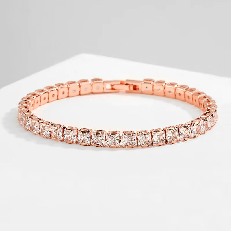 Pure Silver of 17.5-18CM Tennis Bracelet Jewelry 2-4Mm 5A CZ Eternal Gift for Wife Stunning Real 925 Jewellery