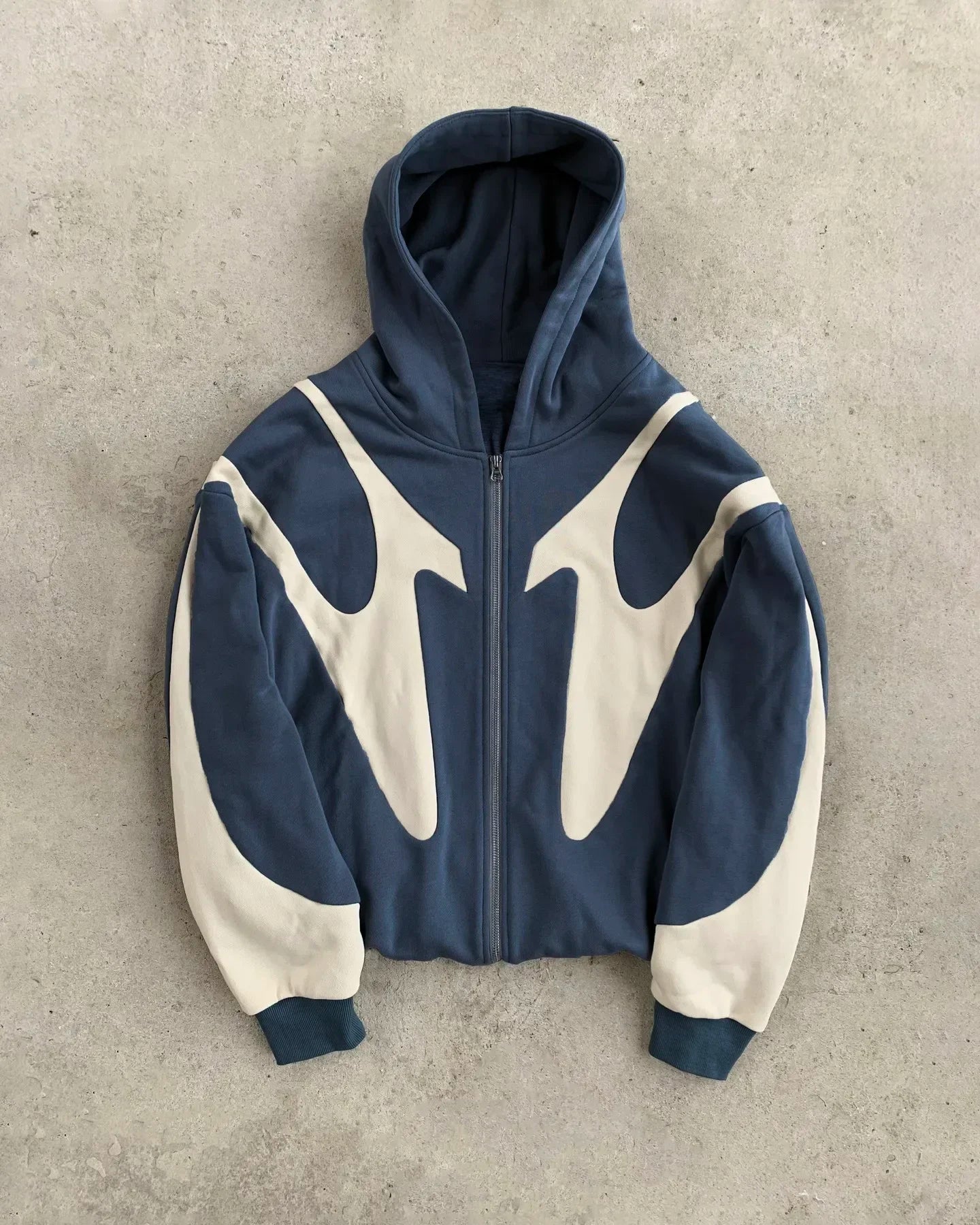 American Fashion Embroidery Personality Flash Diamond Oversize Zipper Hoodie Men Y2K New Harajuku Gothic Casual Joker Sweatshirt