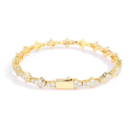 Iced Out Cubic Zirconia Tennis Bracelet Layering Bracelets Trendy Stuff for Men Women
