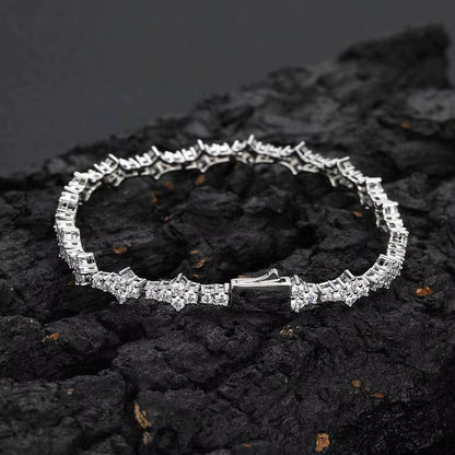 Iced Out Cubic Zirconia Tennis Bracelet Layering Bracelets Trendy Stuff for Men Women