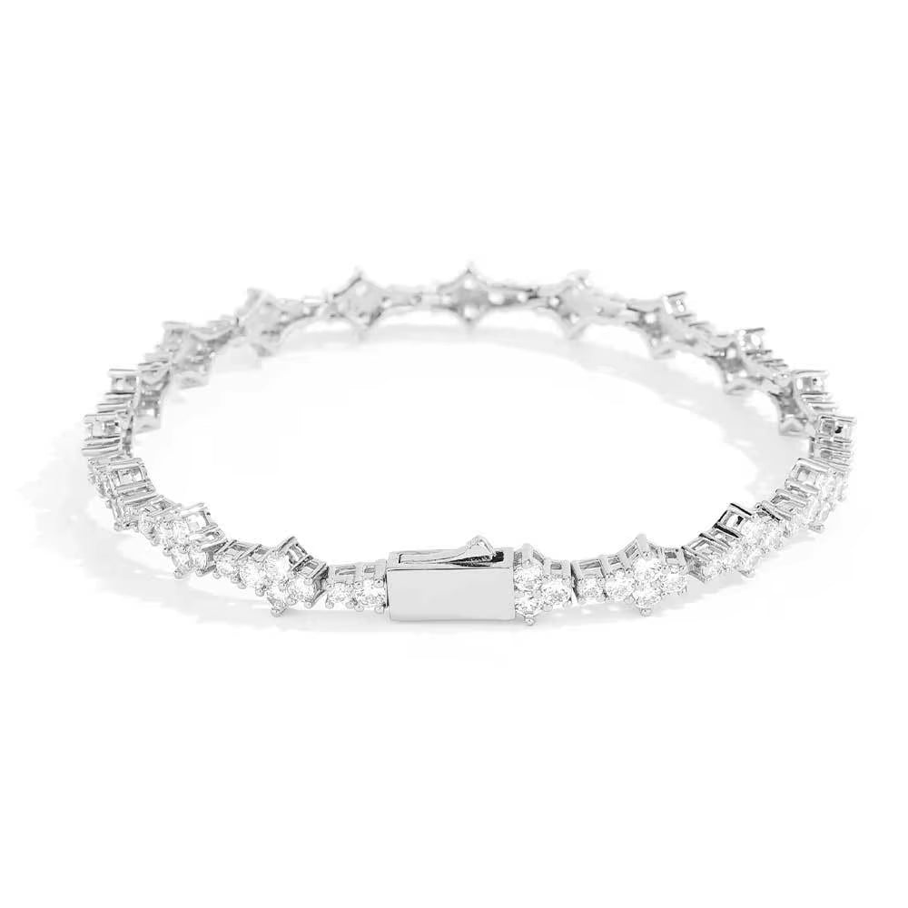Iced Out Cubic Zirconia Tennis Bracelet Layering Bracelets Trendy Stuff for Men Women