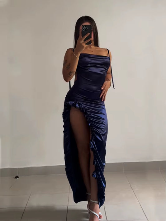 2024 Europe and the United States Explosive New Cross-Border Dress Summer Senior Sense Y2K Sexy Halter Spice Girl Dress